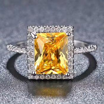 RING CHAMPAGNE WHITE GOLD