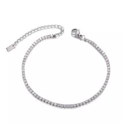 TENNISARMBAND SILVER (Petite) - 2PK