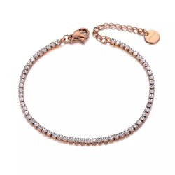 TENNISARMBAND ROSÉ (Petite) - 2PK