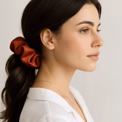 Satin scrunchie - Rusty Red