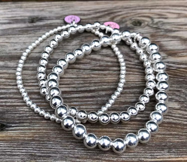 3 mm silverpärlor
