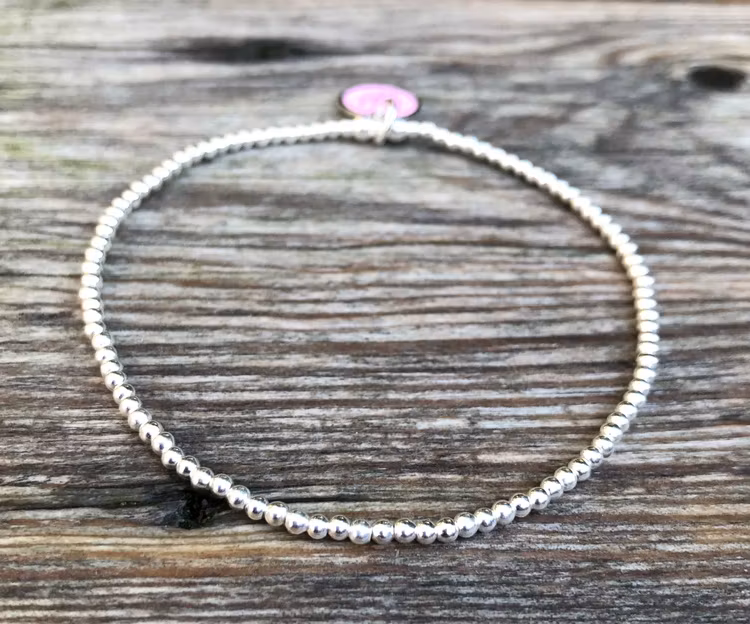 2 mm silverpärlor
