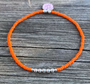 Orange med silver