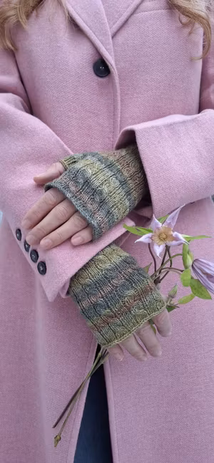 Grönmelerade med flätor