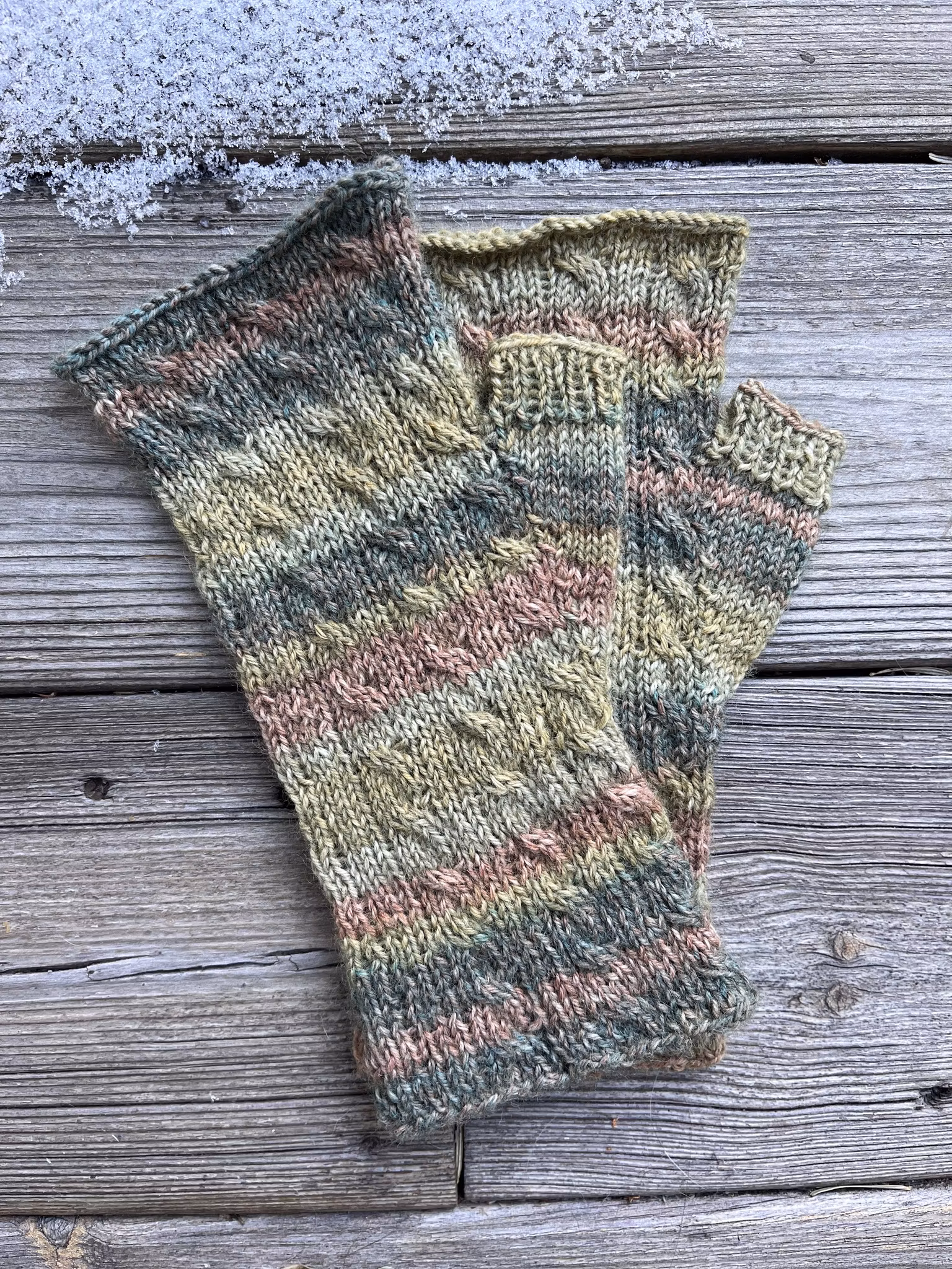 Grönmelerade med flätor