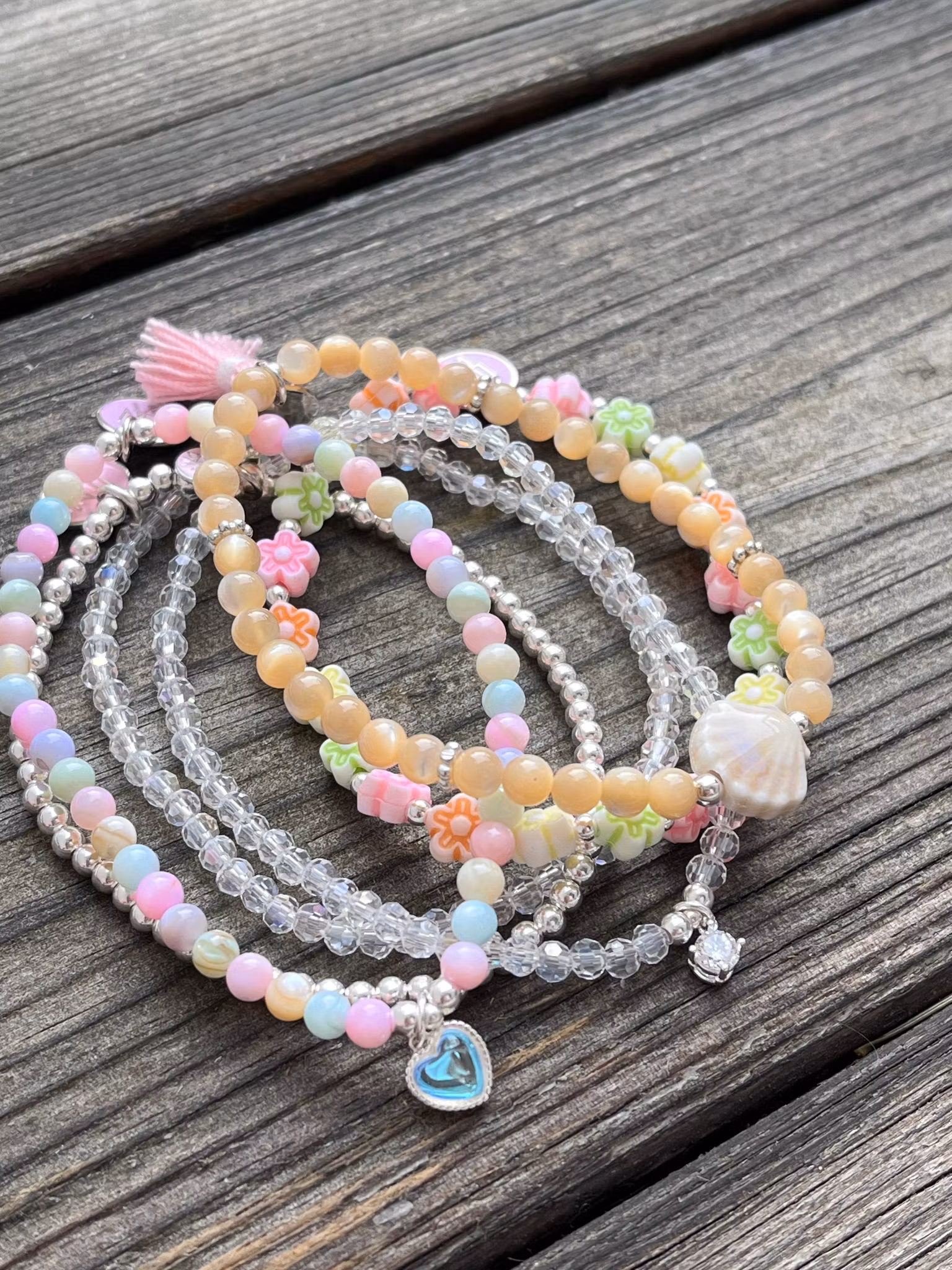 Diamantpärlor med diamantberlock