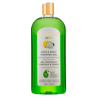 Makari Bebe Hair and Body Foaming Gel with coconut and panthenol - 500ml