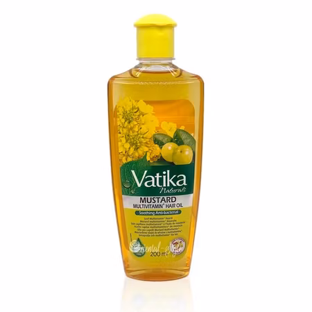 Vatika Naturals Mustard Multivitamin Smoothing Antibacterial Hair Oil 200 ml