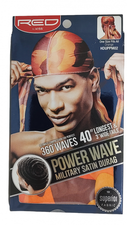 RED By Kiss: Power Wave Military Durag - Orange
