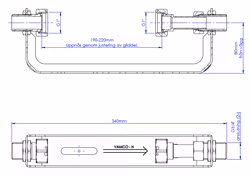 Vattenmätarkonsol 190-220mm - Byggsats
