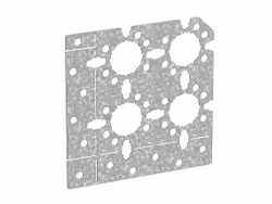 Fixturplåt V6 2x2x60cc, med plan kant - Vikbar