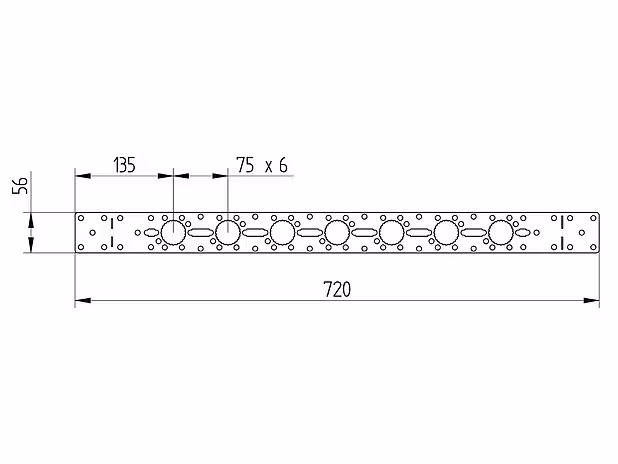 Fixturplåt V6 150cc, med plan kant