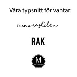 Tumvantar med namn - Svarta
