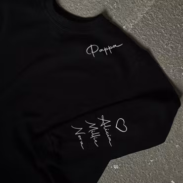 Morfar sweatshirt med barnbarnens namn