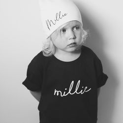 T-shirt med namn - Svart