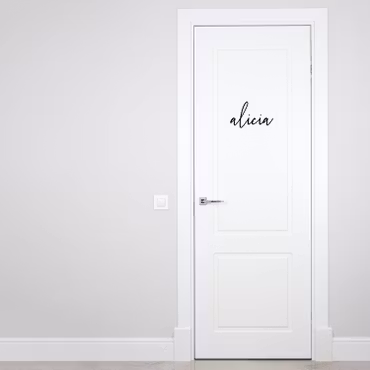 Namn till dörr - Skrivstil/Svart