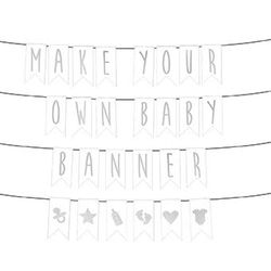 DIY Bokstavsbanner - Vit