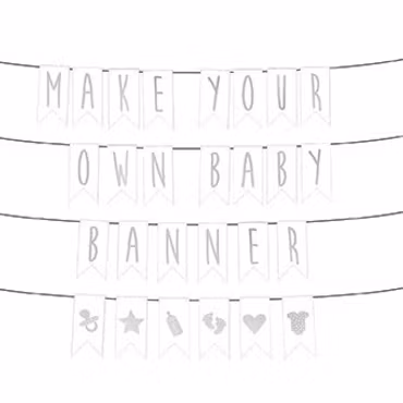 DIY Bokstavsbanner - Vit