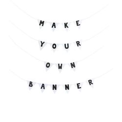 DIY Bokstavsbanner - Svart