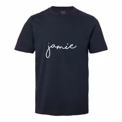 T-shirt med namn - Navy