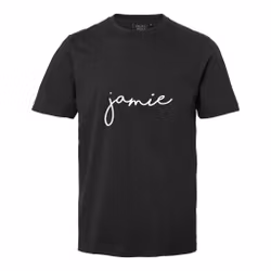 T-shirt med namn - Svart