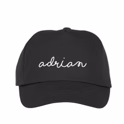 Keps med personligt namn - Kursiv