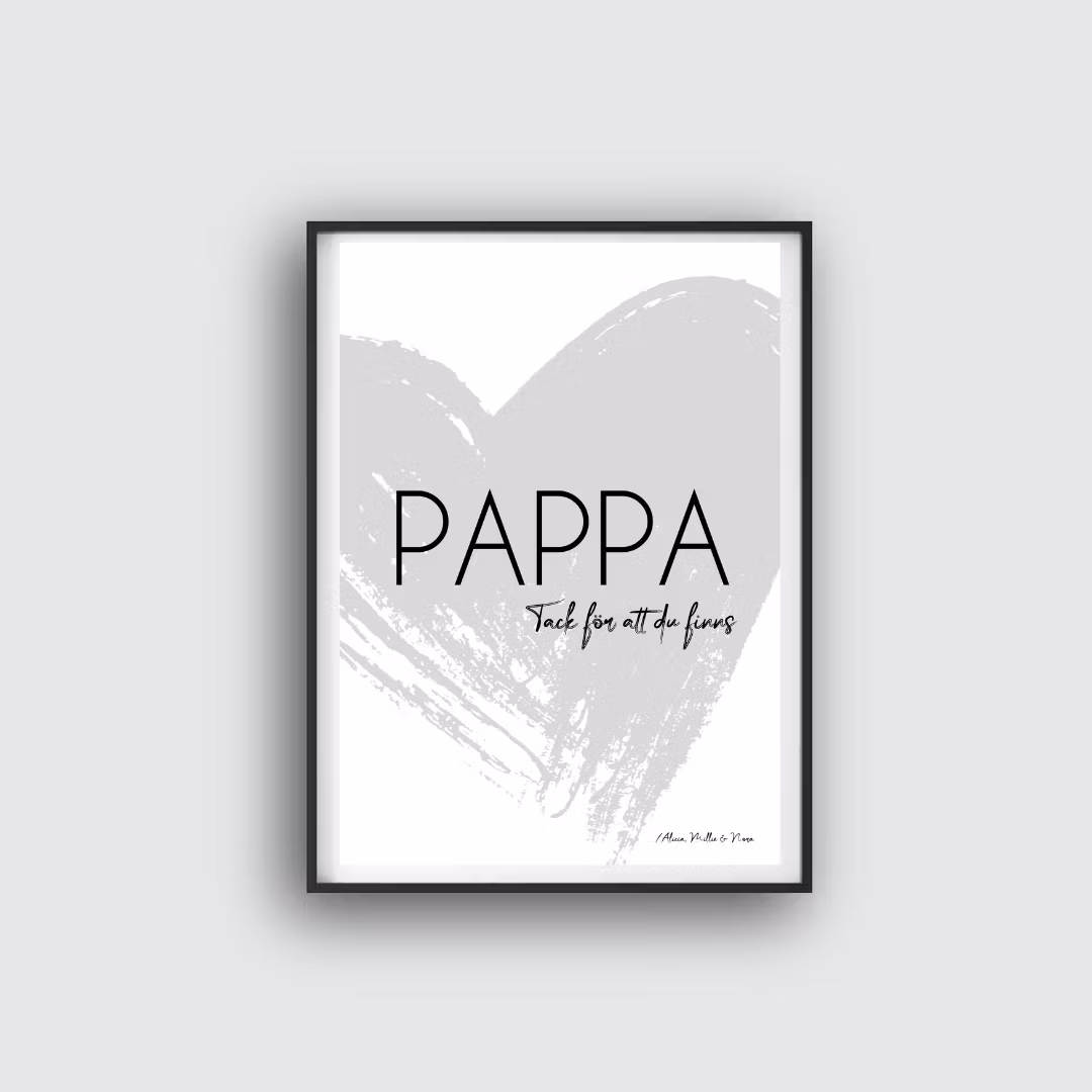 Pappa Poster - Tack för att du finns