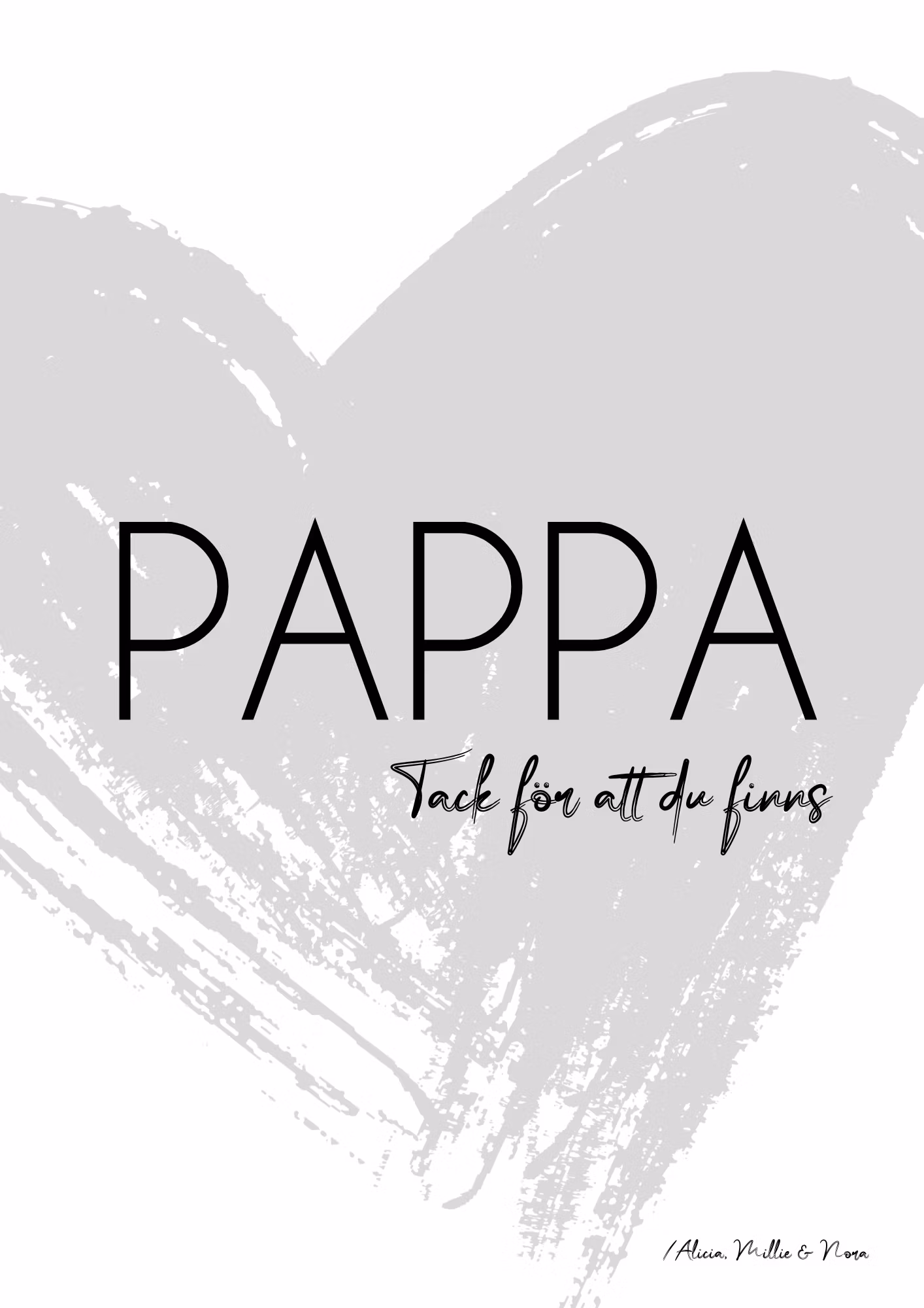 Pappa Poster - Tack för att du finns