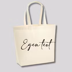 Shoppingbag med egen text - Naturfärg