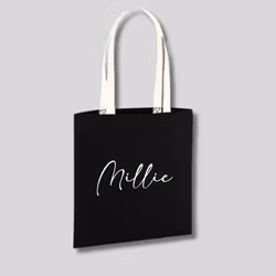 Personlig tygpåse - Svart/vit