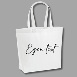 Tygkasse med egen text - Vit