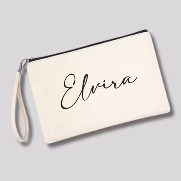 Canvas armbandsväska - Med namn