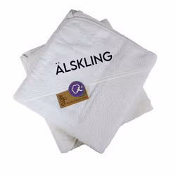 Baby handduk med huva "Älskling"