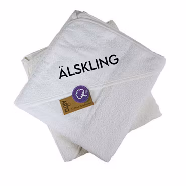 Baby handduk med huva "Älskling"
