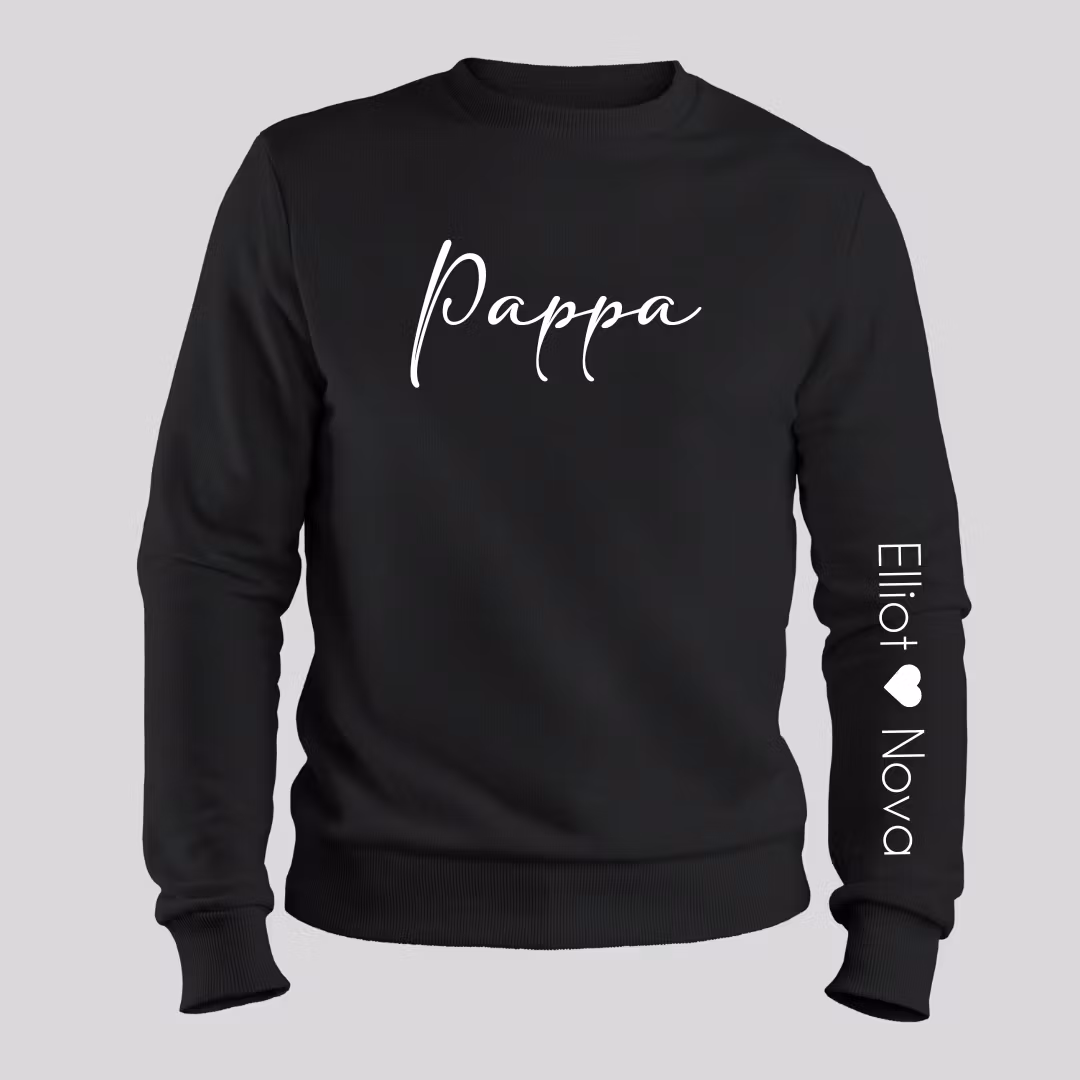 Pappa tröja med barnens namn