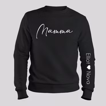 Mamma sweatshirt med barnens namn