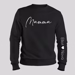 Mamma sweatshirt med barnens namn