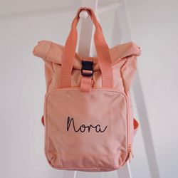 Ryggsäck mini med namn - Rosa