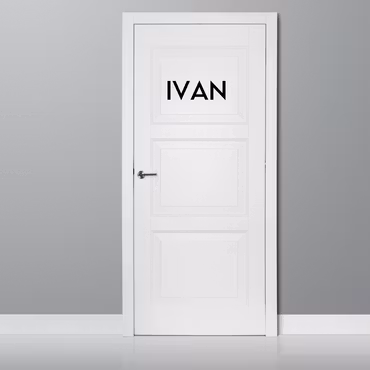 Namn till dörr - Svart