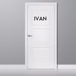 Namn till dörr - Svart