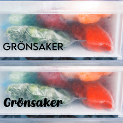 Etiketter till frys - Kursiv/Rak
