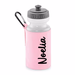 Vattenflaska med namn i BPA-fri plast - Rosa