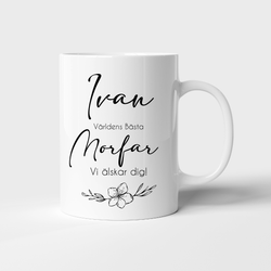 Personlig mugg - Världens bästa Morfar/Farfar