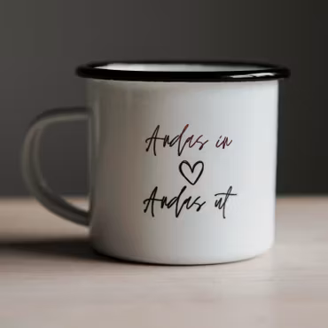 Emaljmugg - Andas in, andas ut