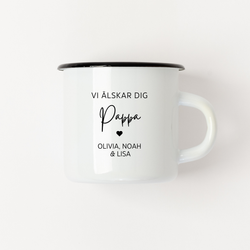 Emaljmugg - Älskar dig Pappa!