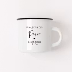 Emaljmugg - Älskar dig Pappa!