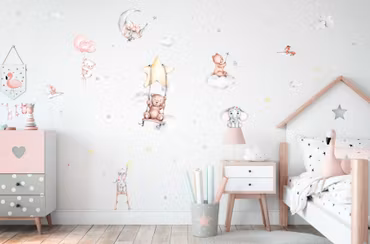 Wallstickers - Barnrum Nallar Large