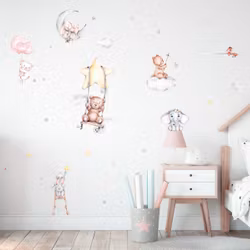 Wallstickers - Barnrum Nallar Large