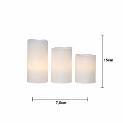 Blockljus LED vita - 3-pack