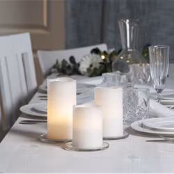 Blockljus LED vita - 3-pack